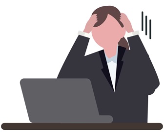 困っている会社員